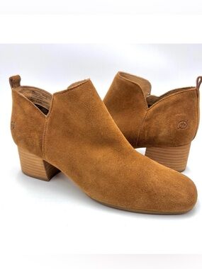 BORN Aneto Brown Suede Ankle Booties Size 9
